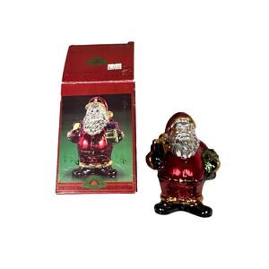 Christmas Fantasy LTD Collectible Mercury Glass Santa Figurine Wonderland NEW